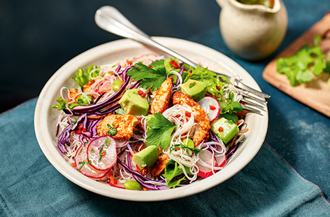 These fresh and fragrant noodle bowls make a satisfying lunch but could work equally well as an evening meal. Brimming with sweet, spicy and aromatic flavours, yet thrown together in 10 minutes, they're the ultimate healthy fast food!
