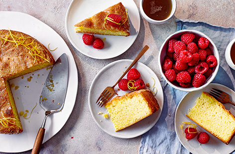 Lemon drizzle cake is a classic for good reason. This dairy-free lemon drizzle cake recipe means everyone can enjoy - the all-in-one cake mixture is blitzed together in minutes and the finished cake is soaked in a lemon sugar crust for an easy weekend bake