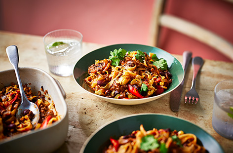 Bring a little heat to the kitchen with this warming winter pasta dish.
