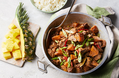 Adobo dishes in Filipino cuisine involve marinating the meat, in this case pork shoulder, in a vinegar-based sauce for juicier, more tender meat.