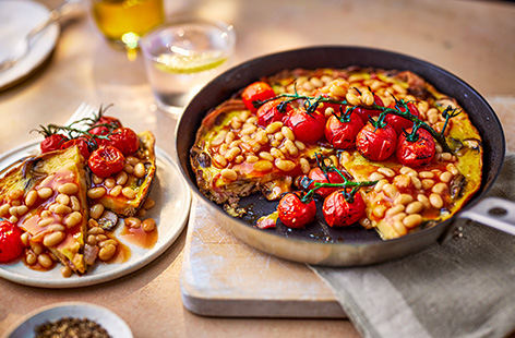 The perfect weekend brunch! With all the flavour of a full English without the washing up, you can't go wrong with this frittata. 