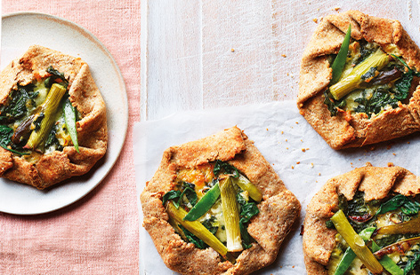A cheesy baked delight that has vibrant greens front and centre