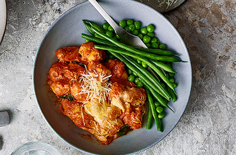 Little ones will love digging into this vegetarian cheesy tomato gnocchi bake.