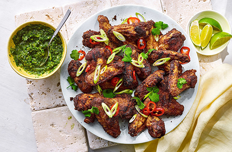 Bring Indian flavours to your BBQ with these gunpowder chicken wings. Coat your meat in a fiery marinade and serve with a fresh and fragrant chutney for dipping – these won’t hang around for long! 