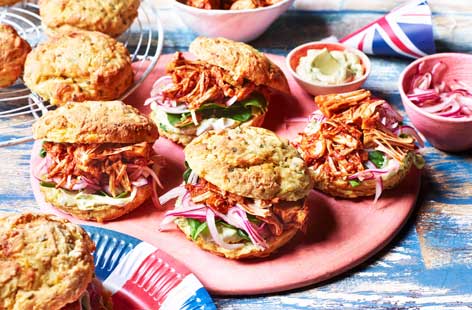These vegan alternatives to pulled pork scones may cut out the meat, but one thing's for sure is that the big, bold flavours remain
