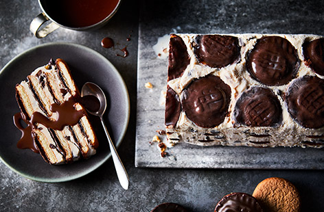 Always got a packet of Jaffa cakes in the cupboard for an afternoon sugar boost? Try something new and transform them into an elegant dessert with this Jaffa cake ice cream loaf. 