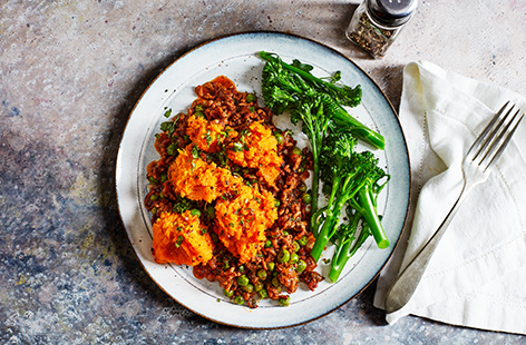 This unique riff on a classic shepherd's pie makes for an excellent dinner option when you feel like getting experimental in the kitchen. 