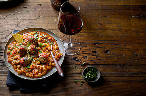 A comforting, plant-based, Moroccan-inspired stew made with lentils and creamy chickpeas