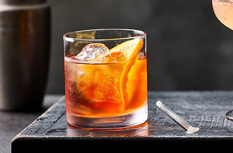 Try a twist on a classic with this pink negroni