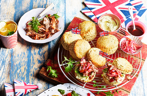 A British take on pulled pork sliders, these scones are perfect for drawing in a crowd