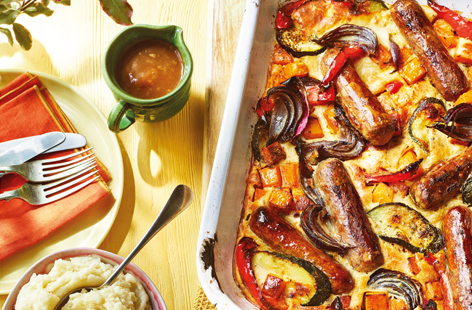 Brighten up your plate with this colourful and delicious veggie toad-in-the-hole recipe, a delicious twist on the classic British dish.