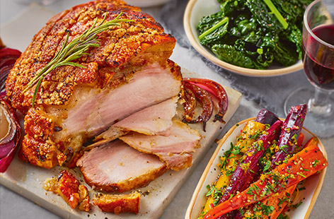 Roast pork with great crackling has to be up there as one of the best Sunday lunches, but we've taken it to the next level with tender pork loin and a spicy, fragrant rub that will make your crackling extra crunchy and tasty. There's even a fancy gravy  making this ideal for entertaining. On the off chance you have leftovers, you can freeze them to use in other dishes such as stir-fries or ramens. 