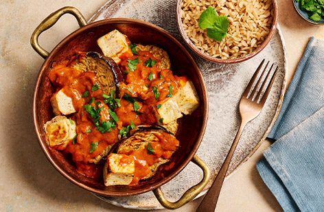 Speedy midweek meal or Friday night fakeaway, Dina Begum's veggie paneer curry is going to hit the spot! It's ready in just half an hour, yet the bold, rich flavours suggest hours of marinating. What's more, there's leftovers to stuff into pittas for next day's dinner – see recipe, below.