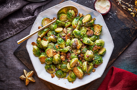 Tangy Marmite butter helps bring Brussels sprouts to the next level, making them a must-have at your Christmas feast