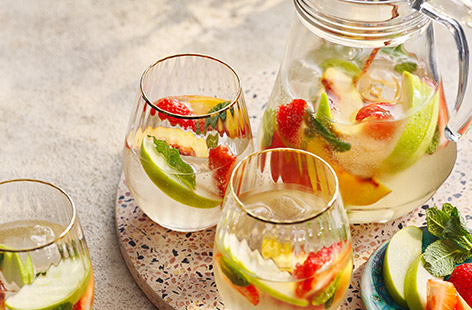 Choose the lighter option for your alfresco drinks with this white wine sangria