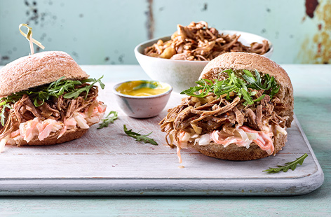 Spend less time in the kitchen and more time in the sun with these slow-cooker pulled turkey rolls