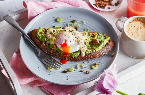 Impress mum with this tangy twist on classic eggs Benedict with a Marmite-infused hollandaise sauce