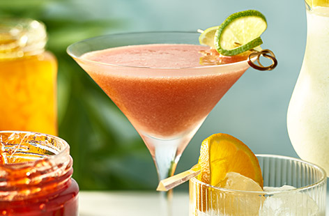Get happy hour started using your storecupboard staples, with sweet strawberry jam taking centre stage in this quick and easy daiquiri