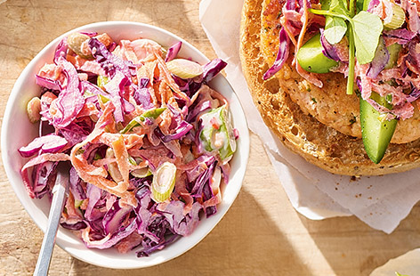 Whip up a batch of this sweet 'n' crunchy slaw for your next barbecue. We use sweet chilli sauce to give it an extra little kick.