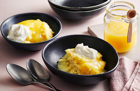 Rustle up this comforting sponge pudding in just 10 minutes! It's cooked in the microwave which saves on time and energy. Serve with a spoon of Greek yogurt for a delicious pud!