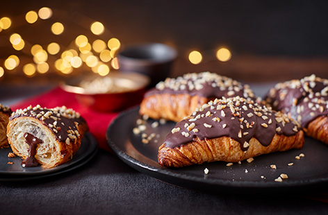 Pimp frozen croissants with chocolate spread and hazelnuts for a delectable breakfast or brunch