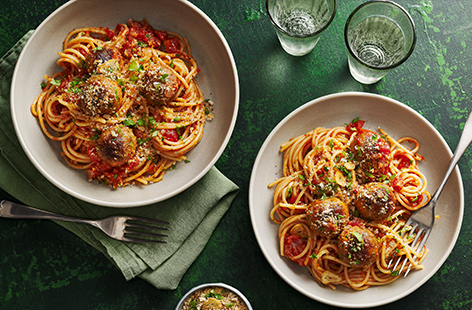 Throw a can of tinned tuna into the mix to make some pescetarian-friendly meatballs