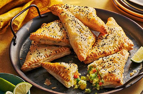 These veggie samosa puffs make a delicious addition to a picnic. They’re based on the flavours of traditional Bangladeshi samosas – but easier to make!