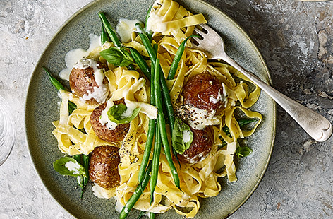 We've used Tesco Plant Chef Meat-free Balls to make this kids' meatball recipe vegetarian. 