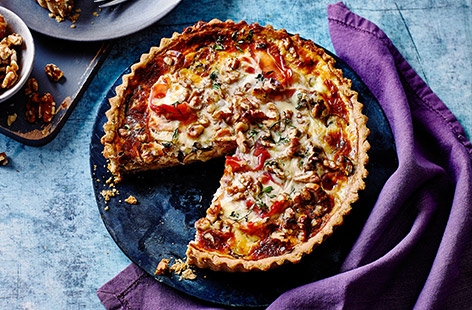 Combined with prosciutto, mushroom and a boatload of Parmesan, walnuts add tangy, earthy notes to this already-rich and savoury tart