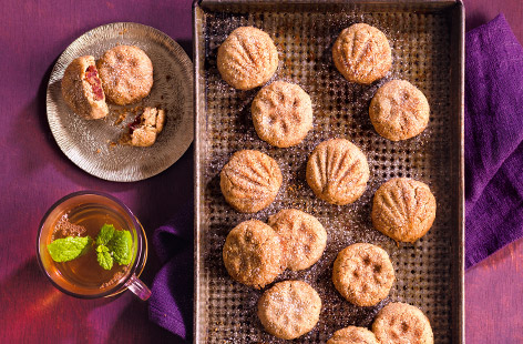 ‘Ma’amoul are a traditional shortbread usually made with flour or semolina and ghee or butter for a melt-in-the-mouth texture.’ says Dina Macki, a food writer, recipe developer and presenter. ‘They are stuffed with dates or nuts. Families across the Middle East will make hundreds of these for Eid or Easter.’