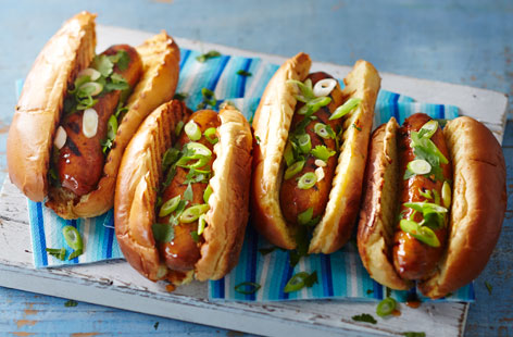 The whole family will love these spicy hot dogs, which are coated in a delicious sweet and sour glaze for extra tastiness