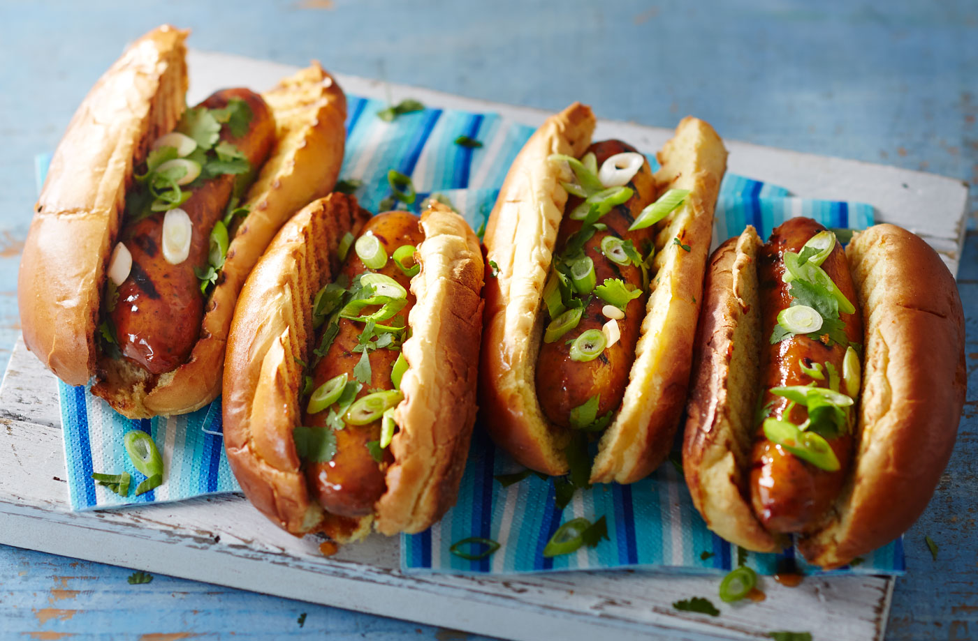 Spicy hot dogs with sweet and sour glaze recipe