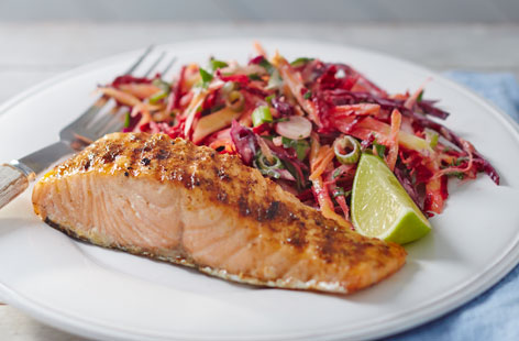 Impress your guests with this innovative twist on a BBQ classic. Accompany with a tangy mango slaw for a fast and flavoursome dish