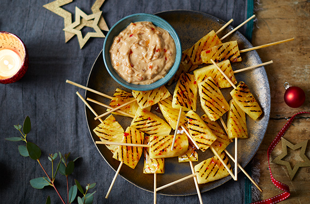 Pineapple satay skewers