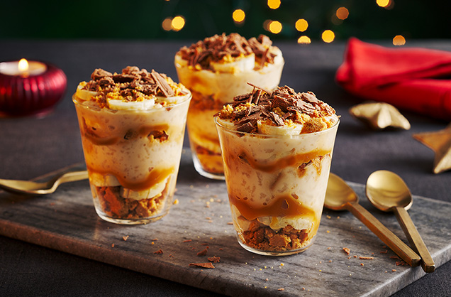 Rice pudding banoffee cups