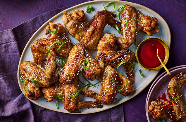Sticky soy air-fryer wings