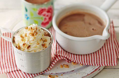 Easy to make by the fire, you will need a saucepan with a trivet, a spoon for the Nutella and a whisk, plus some mugs to pour the hot chocolate into. If you like a chocolate-y flavour use dark chocolate, or milk chocolate for a slightly sweeter result.