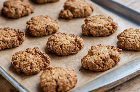 Andy Waters' Coconut cookie crumble is an ideal recipe if kids are happy to get their hands all gooey. Made with hearty oats, creamy desiccated coconut, and sticky golden syrup, this easy cookie recipe for kids is a guaranteed winner.