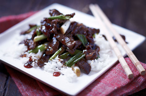 Create your own 'fakeaway' with this tasty stir-fry. Marinating the beef in the soy sauce, oyster sauce, sugar and chilli flakes mix adds a real depth of flavour. Serve with steamed rice and add some extra coriander, if you like.