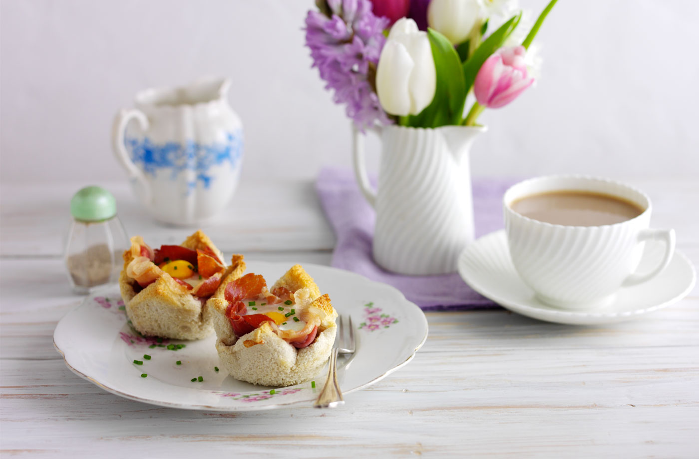 Ham and egg toast cups recipe