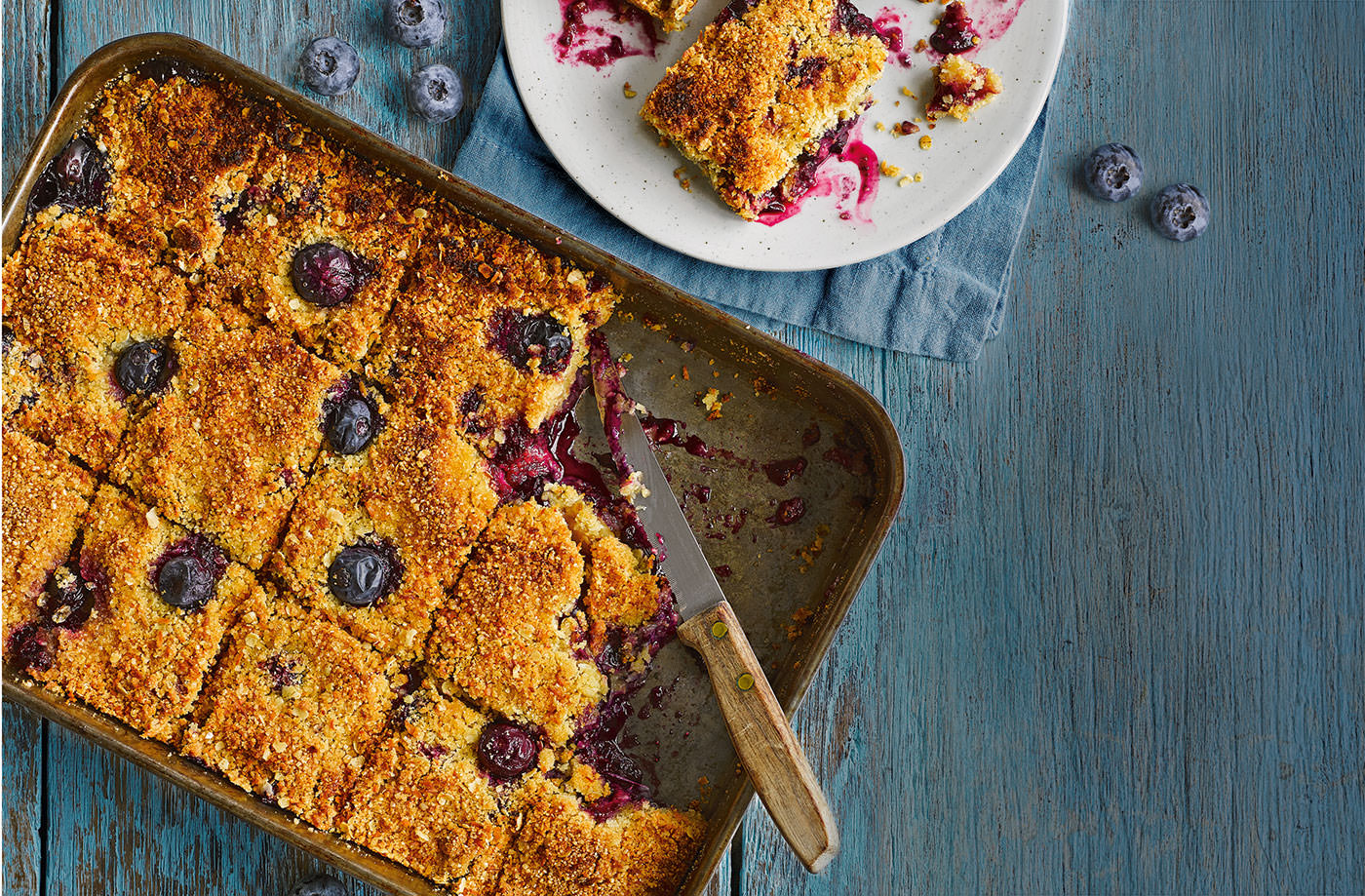 Blueberry crumble squares recipe
