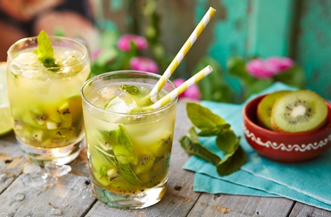 This drink is a delicious medley of tropical fruits to bring to a barbecue party