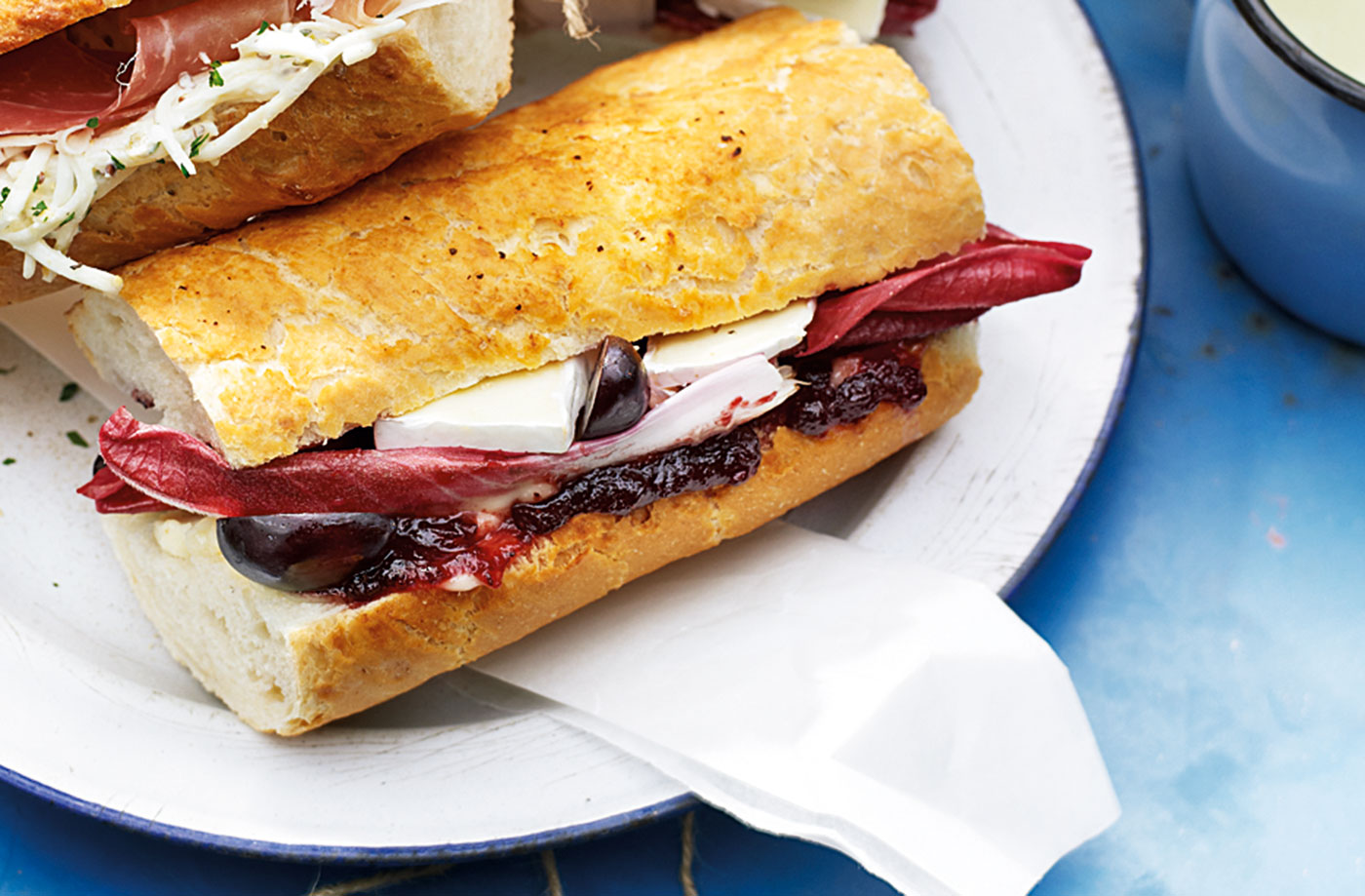 Brie, grape and cranberry baguettes recipe