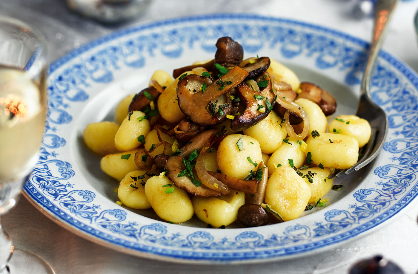 Brown butter gnocchi with mushrooms recipe