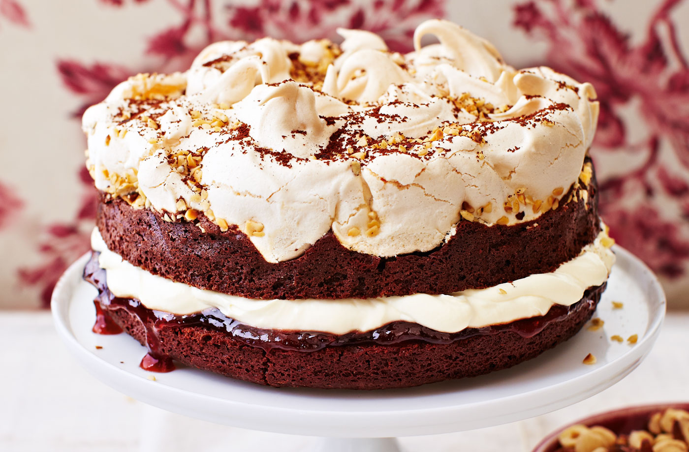 Meringue-topped brownie cake recipe