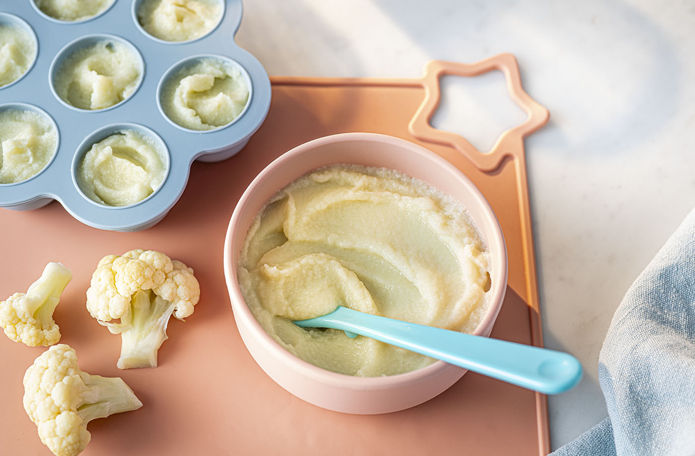 Cauliflower purée and finger food recipe