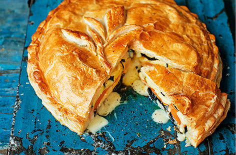 Combat cooler nights by tucking into a wonderfully warming, gorgeously creamy pie. This golden, crisp pie is packed with baked camembert, sweet butternut squash, aubergine and courgette. You can even give this pie recipe a scarily good Halloween makeover 