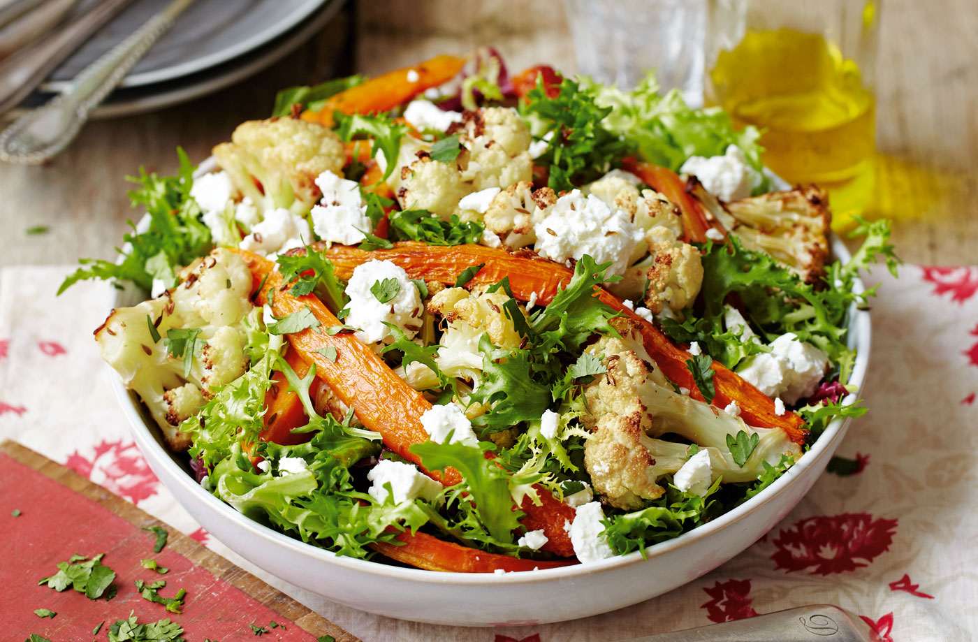 Roast carrot and feta salad recipe