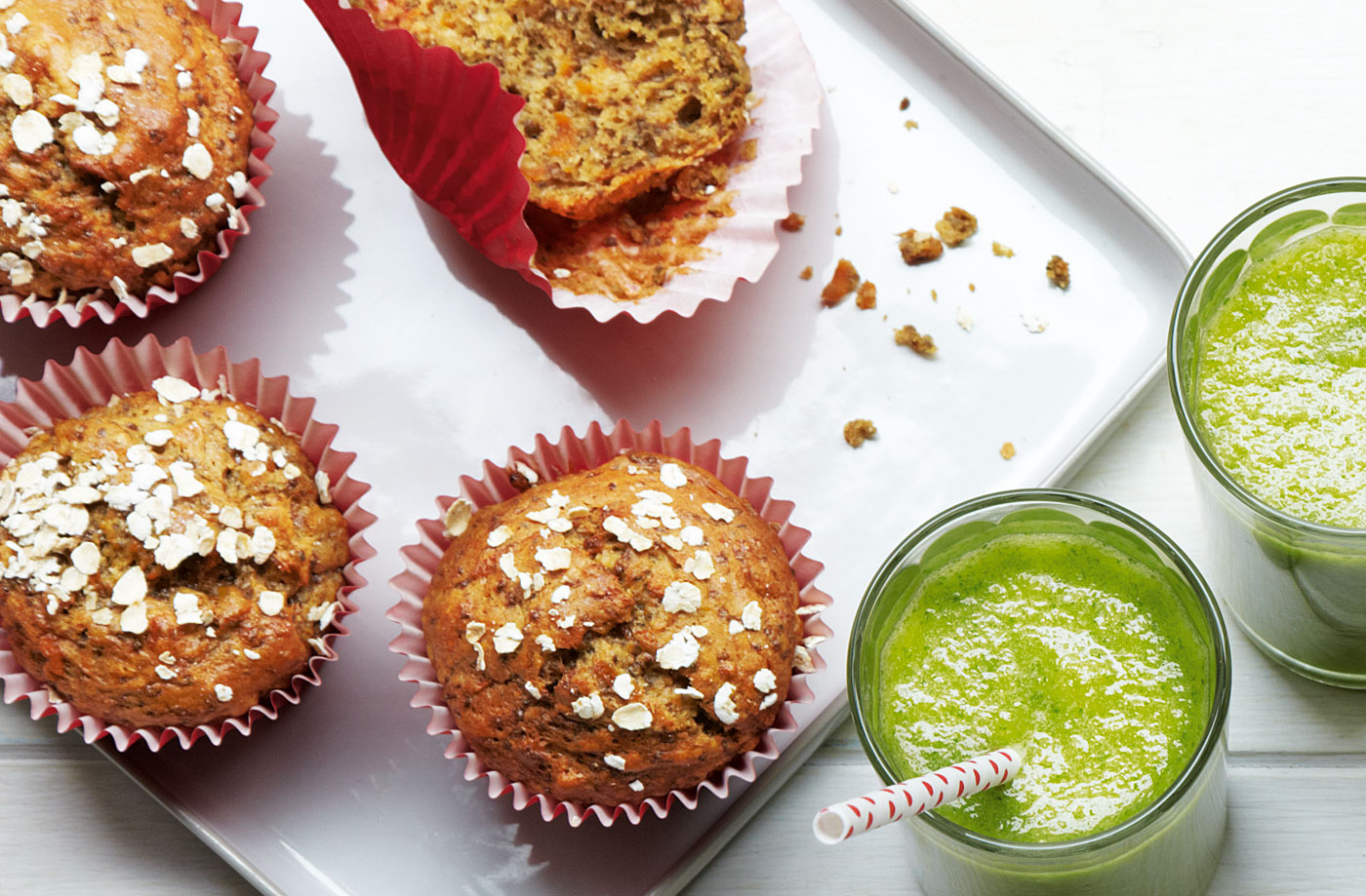 Carrot, apple and chia seed muffins recipe