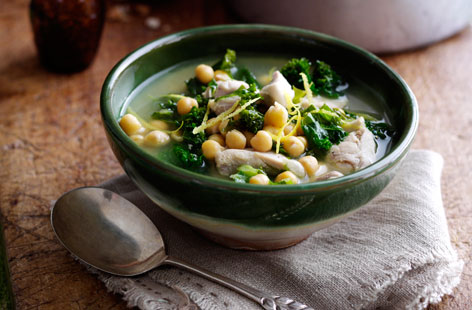 A totally tasty twist on an old classic. Nutritious kale and chickpeas add exciting flavours and textures to this chicken soup, that can be whipped up in no time